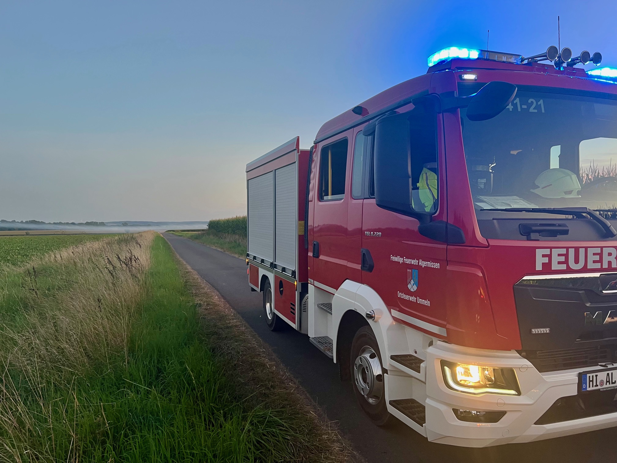 Übung Vegetationsbrand: Gemeinsames Training mit den Feuerwehren Groß Lobke und Lühnde